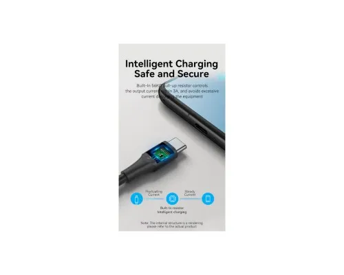 Дата кабель USB 2.0 AM to USB-C 3.0m 3.0A (18W) PVC black VENTION (CTHBI)