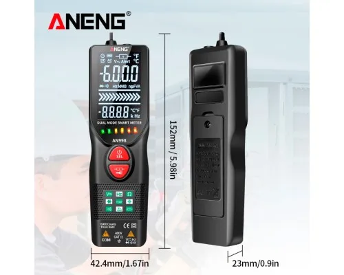 Цифровий мультиметр ANENG AN998, V, A, R, C, T, F (AN998)