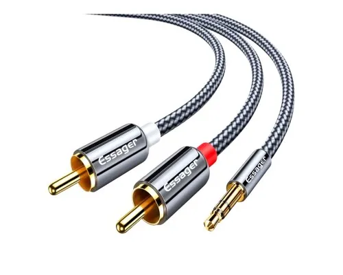 Кабель мультимедійний 3.5mm M to 2xRCA M 5.0m Essager (EYPZJ-MYD0H)