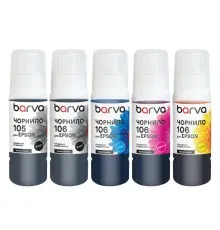 Чорнило Barva Epson 105/106 5x70 мл OneKey, BK/PB/C/M/Y, SET (E105-070-MP)