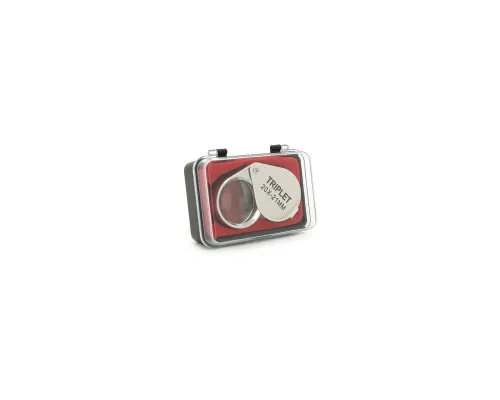 Лупа Voltronic ручна TRIPLET 20X-21mm, складана (брелок), метал-скло, пластикова коробка. 60 * 24 * 18mm. (1152/TR20X-21)
