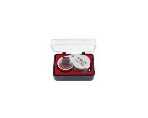 Лупа Voltronic ручна TRIPLET 20X-21mm, складана (брелок), метал-скло, пластикова коробка. 60 * 24 * 18mm. (1152/TR20X-21)