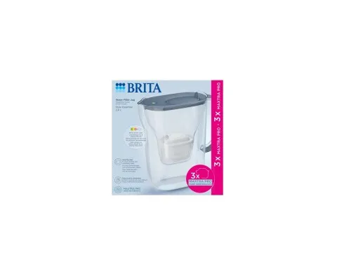 Фільтр-глечик Brita Style Essential MXPro 2.4л + 3 картриджа сіро-блакитний (1058103)