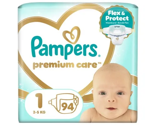 Підгузки Pampers Premium Care Розмір 1 (2-5 кг) 94 шт (8006530259187)