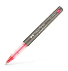 Ролер Faber-Castell Free Ink Needle Micro, колір чорнила червоний, 0,5 мм, одноразова (31406)