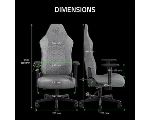 Крісло ігрове Razer Iskur V2 X Gray (RZ38-05310200-R3G1)