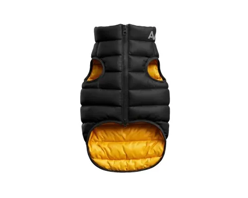 Курточка для тварин Airy Vest двостороння жовто-чорна L65 (1568)