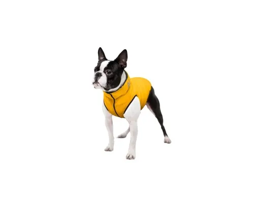 Курточка для тварин Airy Vest двостороння жовто-чорна L65 (1568)