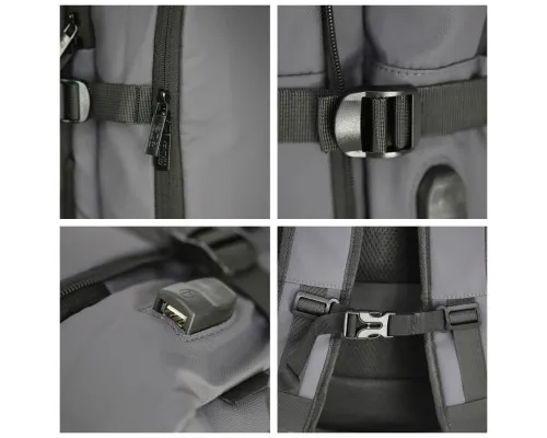 Рюкзак туристичний NikiBo Journey 20-30л сірий (30012505-07)