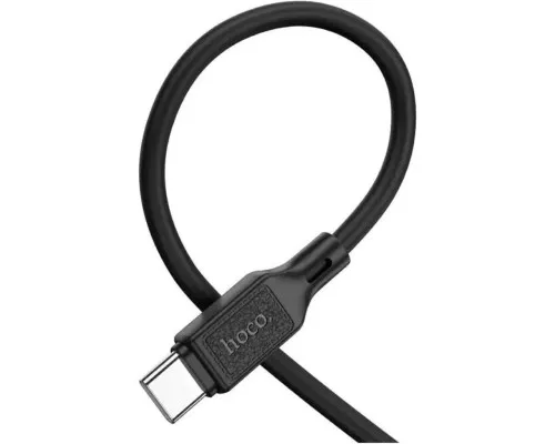 Дата кабель USB 2.0 AM to USB-C 1.0m Cool silicone X90 black HOCO (6931474788443)
