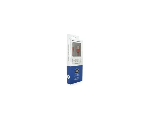 Дата кабель USB 2.0 to Micro 5P 1.0m 2A magnetic nylon red PiPo (18164)