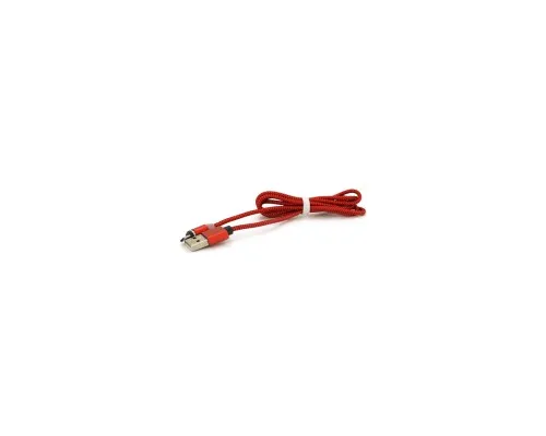 Дата кабель USB 2.0 to Micro 5P 1.0m 2A magnetic nylon red PiPo (18164)