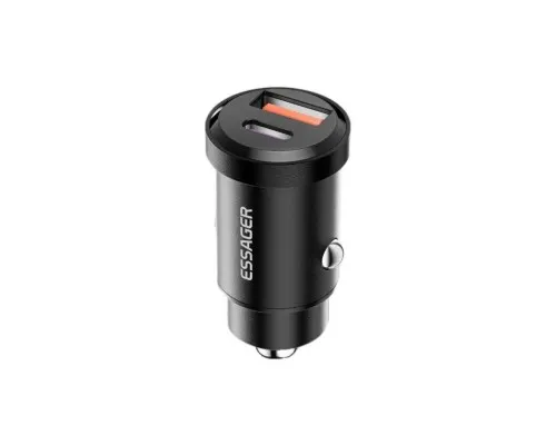 Зарядний пристрій Essager 1xUSB-C 30W + 1xUSB black (ECCAC-TL01)