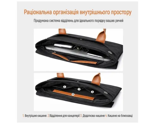 Сумка для ноутбука ColorWay Stylish 15.6" Black (CW-LBS156-BK)
