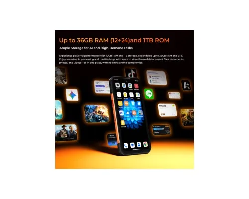 Мобільний телефон OUKITEL WP500 12/1TB Orange (6941749876706)