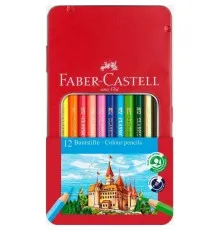 Олівці кольорові Faber-Castell Window Замок, металева коробка, 12 кольорів (115801) (27984)