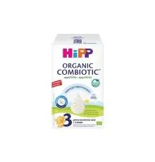 Дитяча суміш HiPP молочна Organic Combiotic 3 з пробіотиками L.fermentum, пребіотиками GOS, Метафоліном для дітей (9062300138785)