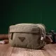 Сумка Vintage На два відділення з текстилю Оливкова (22231)