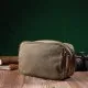 Сумка Vintage На два відділення з текстилю Оливкова (22231)