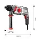 Перфоратор Graphite SDS-plus, 900Вт, 3.4Дж, кейс 6.1кг (58G539)