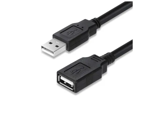 Дата кабель USB 2.0 AM/AF 1.8m black ColorWay (CW-CBUF076-BK)