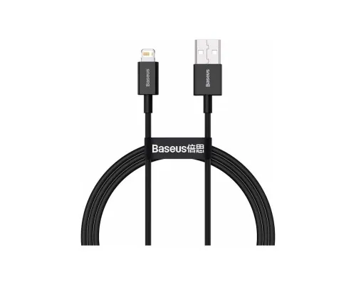 Дата кабель USB 2.0 AM to Lightning 2.0m 2.4A black Baseus (CALYS-C01)