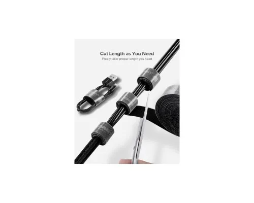 Набір для кріплення стрічка-липучка LP124 20mm Cable Tie Band 5m Black Ugreen (40356)