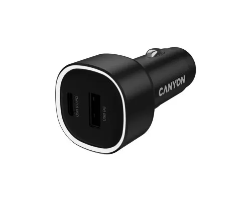 Зарядний пристрій Canyon 1xUSB + 1xUSB-C PD85W black (CNE-CCABR8AC)