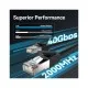 Патч-корд 1м, S/FTP cat 8 RJ-45 black Vention (IKKBF)