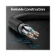 Патч-корд 1м, S/FTP cat 8 RJ-45 black Vention (IKKBF)