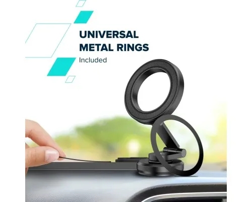 Універсальний автотримач Canyon Magnetic phone holder OnGrip 10 aluminum Black (CNS-CCHM10)