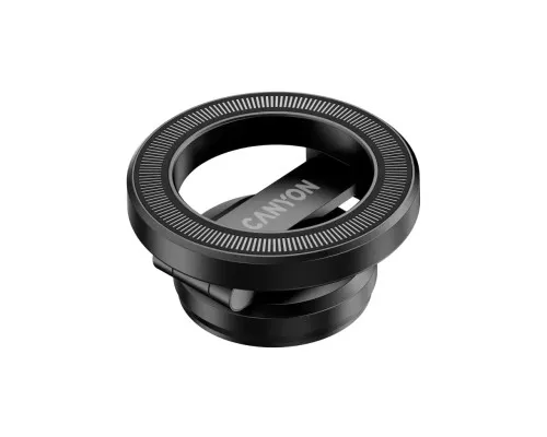 Універсальний автотримач Canyon Magnetic phone holder OnGrip 10 aluminum Black (CNS-CCHM10)