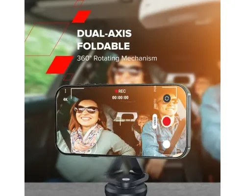 Універсальний автотримач Canyon Magnetic phone holder OnGrip 10 aluminum Black (CNS-CCHM10)