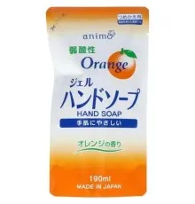 Рідке мило Rocket Soap Weak Acid Gel Hand Soap pH-збалансоване Апельсин Змінний блок 190 мл (4571113800499)