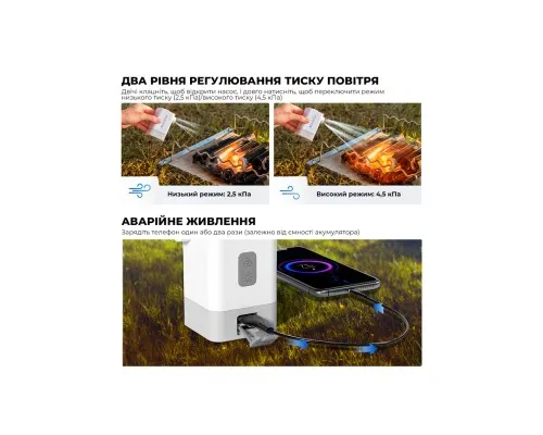 Насос для надувних меблів Flextail Max Pump 2 Plus, білий (6971670131063)