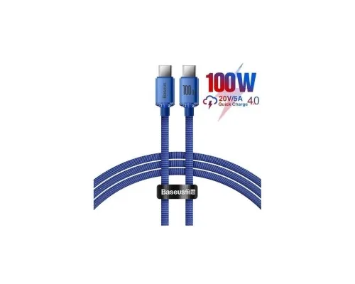 Дата кабель USB-C to USB-C 1.2m 100W blue Baseus (CAJY000603)