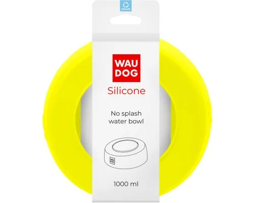 Посуд для собак WAUDOG Silicone Миска-непроливайка 1 л жовта (50798)