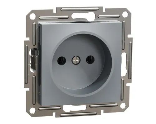 Розетка Schneider Electric ASFORA без заземлення сталь (EPH3000162)