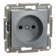 Розетка Schneider Electric ASFORA без заземлення сталь (EPH3000162)
