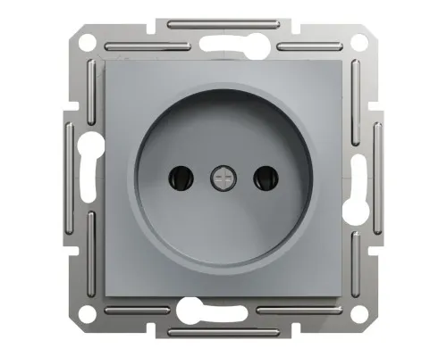 Розетка Schneider Electric ASFORA без заземлення сталь (EPH3000162)