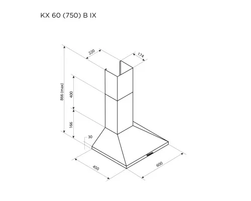 Витяжка кухонна Pyramida KX 60 (750) B IX