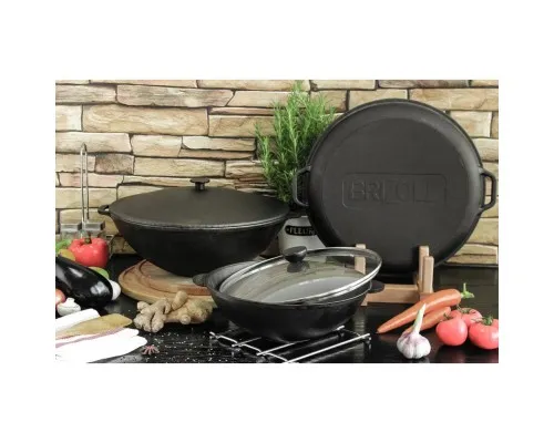 Сковорода Brizoll чавунна WOK 3,7 л 280х96 мм (W28)