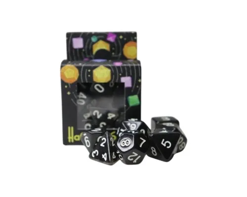 Набір кубиків для настільних ігор Games 7 Days Transparent 7 Dice Set - Black (g7dtran10)