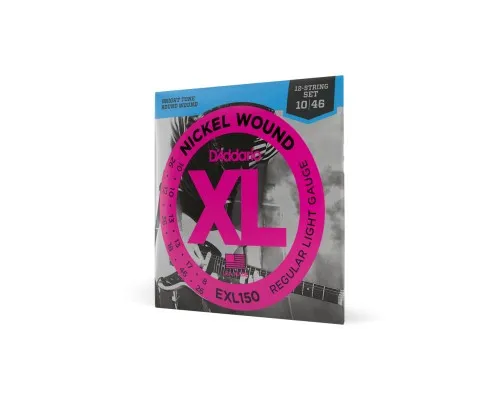 Струни для гітари D'Addario XL Nickel Wound Regular Light 12-String (10-46) (EXL150)