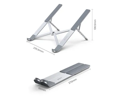 Підставка до ноутбука Ugreen LP451 Foldable Holder for Laptop Silver (40289)