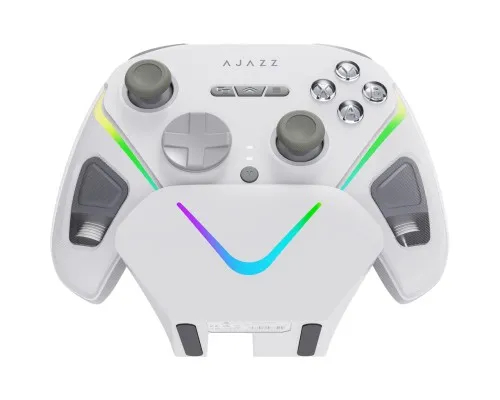 Геймпад Ajazz GP100S 2.4G/BT/USB Switch/PC/iOS/Android RGB White (GP100S-W)