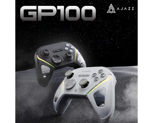 Геймпад Ajazz GP100S 2.4G/BT/USB Switch/PC/iOS/Android RGB White (GP100S-W)