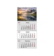 Календар Axent настінний квартальний 2027 р.,3 пр. Mountains 3 (8803-27-30-A)
