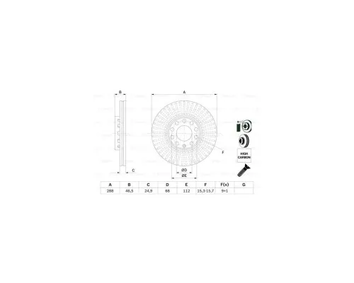 Гальмівний диск Bosch 0 986 478 546