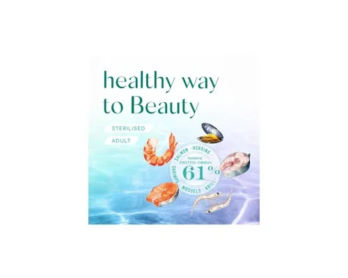 Сухий корм для кішок Optimeal Beauty Fitness для стерилізованих/кастрованих з морепродуктами 1.5 кг (4820215369848)